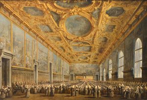El Dogo de Venecia agradece al Consejo Mayor de Francesco Guardi